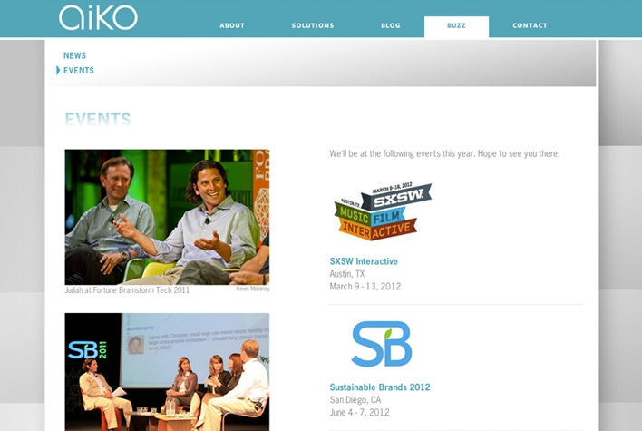 Aiko Events Page
