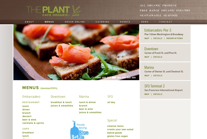 Plant Cafe Organic | Menus