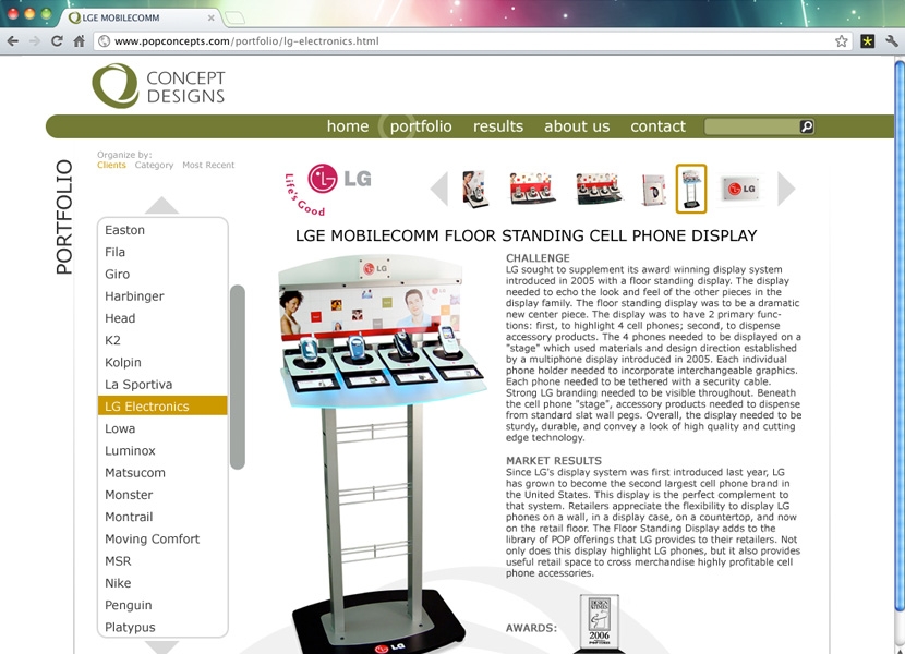 Concept Designs - Portfolio Project Page