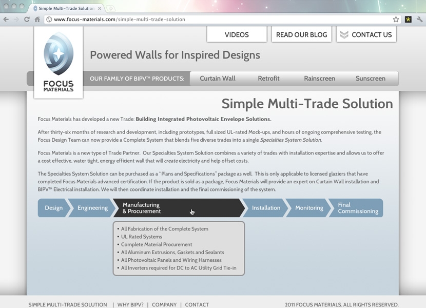 Focus Materials: multi-trade solution