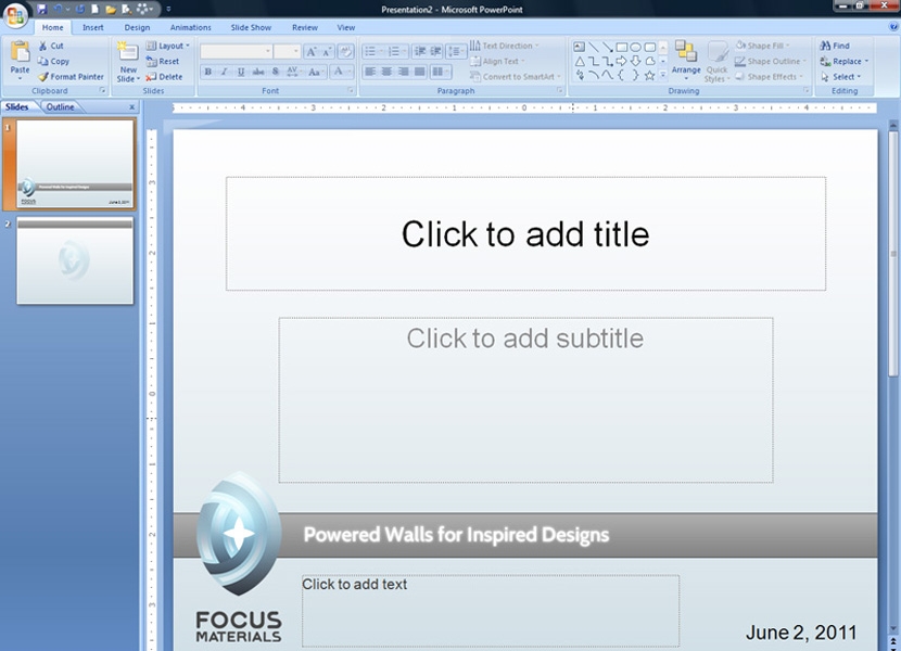 Focus Materials presentation slides