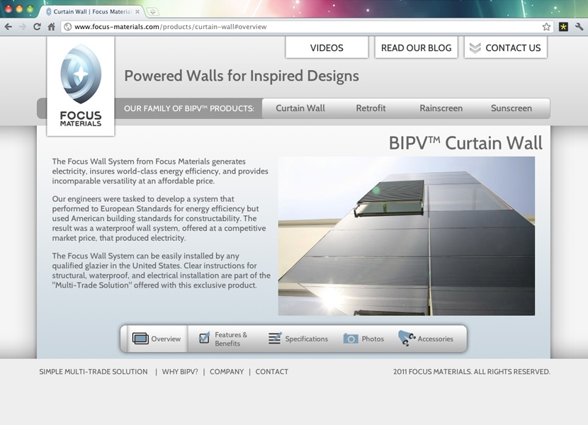 Focus Materials: product overview