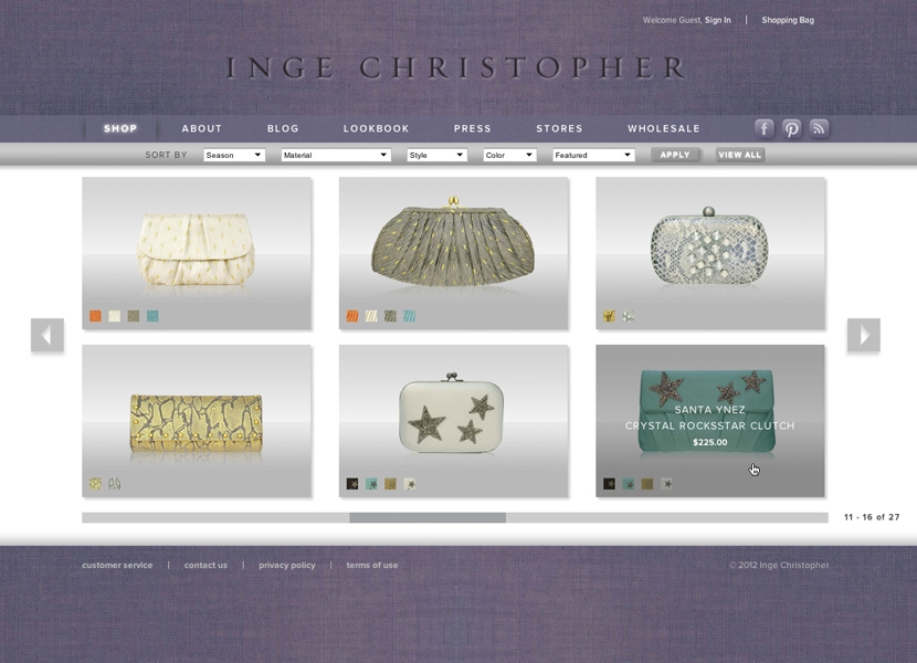 Inge Christopher Shop
