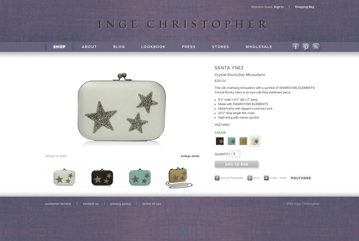 Inge Christopher Product Details Page