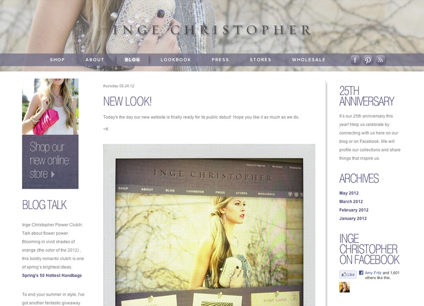 Inge Christopher Blog