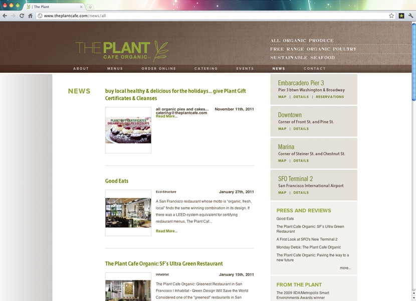 Plant Cafe Organic | News