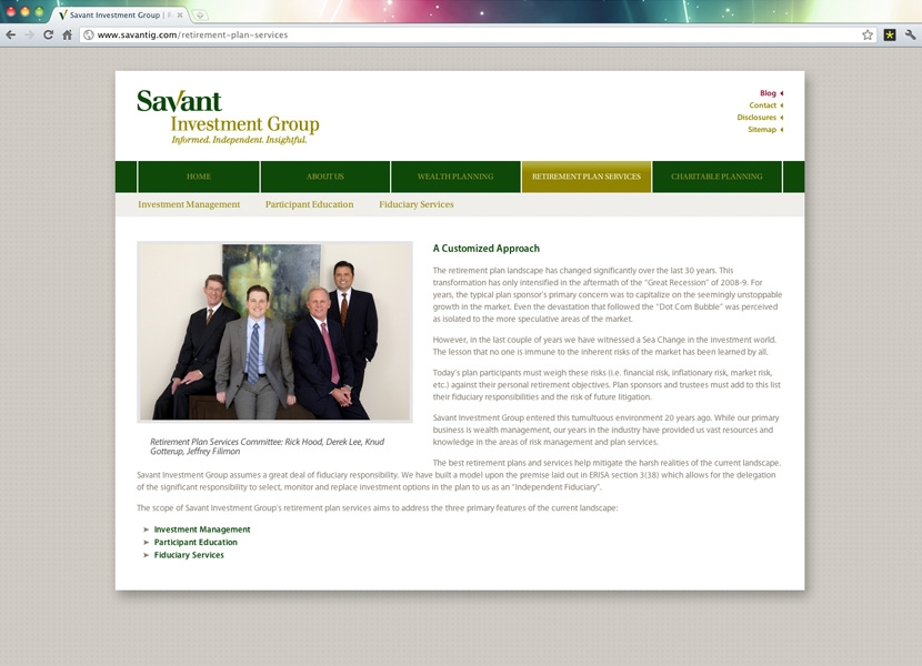 Savant Investment Group | Basic Page