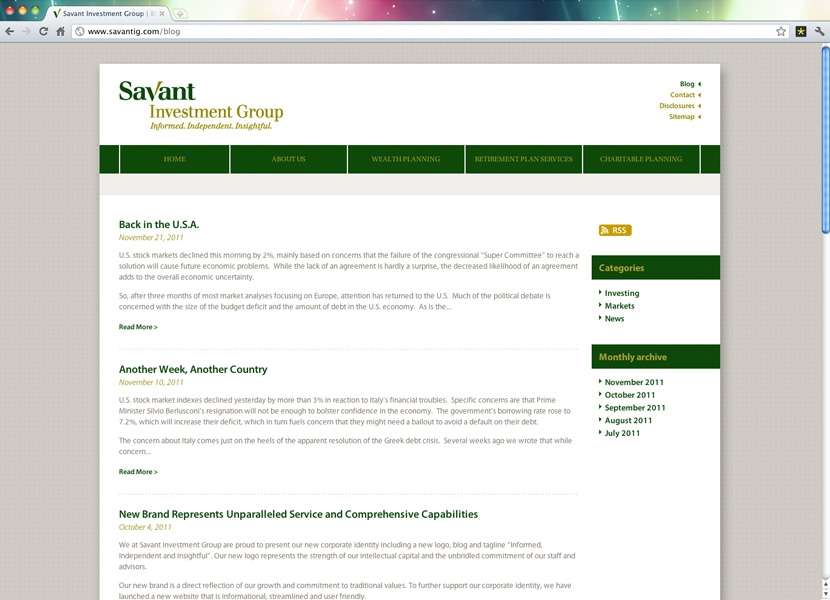 Savant Investment Group | Blog
